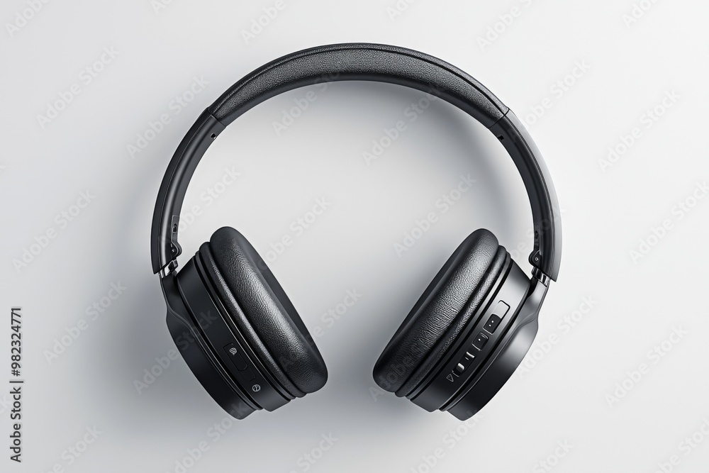 Modern Wireless Headphone Mockup Isolated created with Generative AI Modern Wireless Headphone Mockup Isolated created with Generative AI