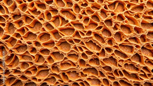 The construction paper's surface is a complex tapestry of fibers, ridges, and fine crevices, revealing its layered,
