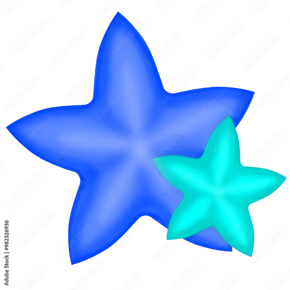 Obraz premium Blue star isolated, blue star isolated on white, star fruit, star, blue star, icon, star shape, png, sticker of stars, png star, star element, star design, decoration, star sticker, icon of star