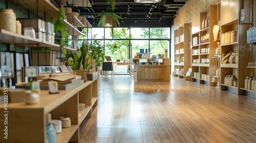 Eco Friendly Home Improvement Store Showcasing Sustainable Building Materials and Decor