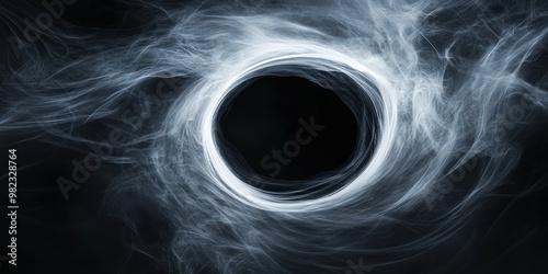 Mysterious Smoke Ring in Dark Background photo