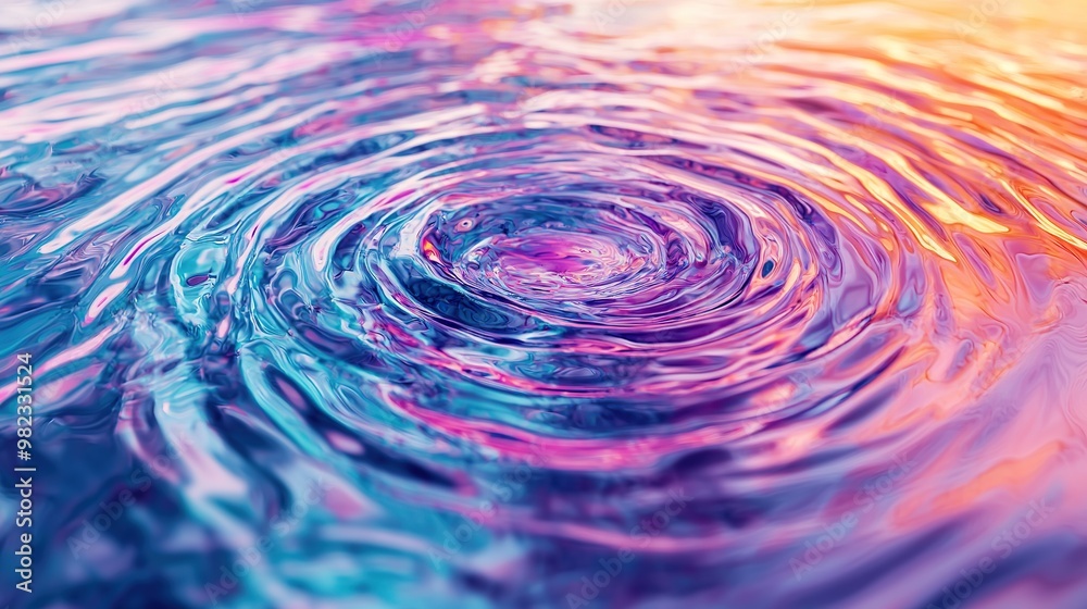 Abstract water ripple with vibrant colors. Abstract water ripple with vibrant colors.