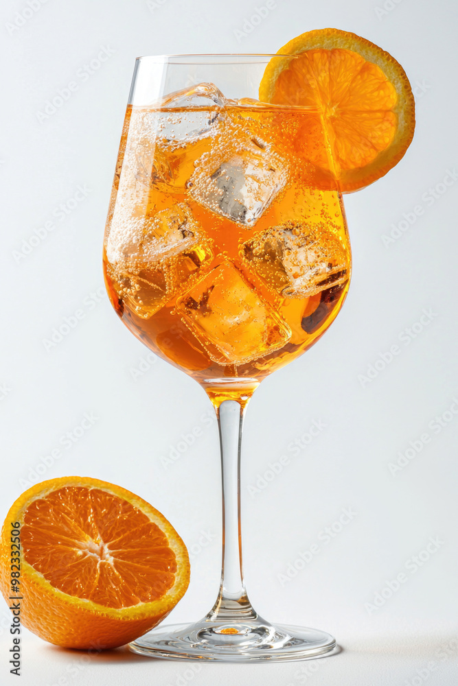 Aperol Spritz isolated on white background Aperol Spritz isolated on white background