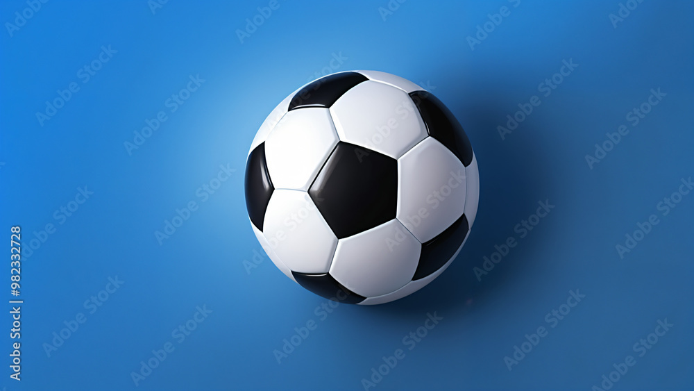 Obraz premium soccer ball on blue background