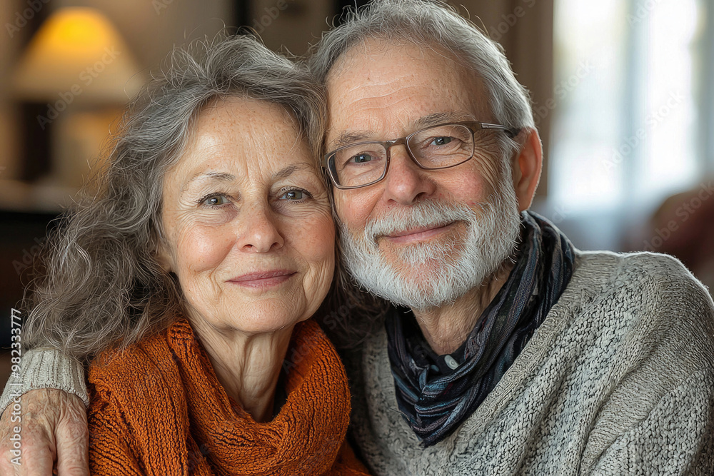 Portrait of a perfect elderly couple Portrait of a perfect elderly couple