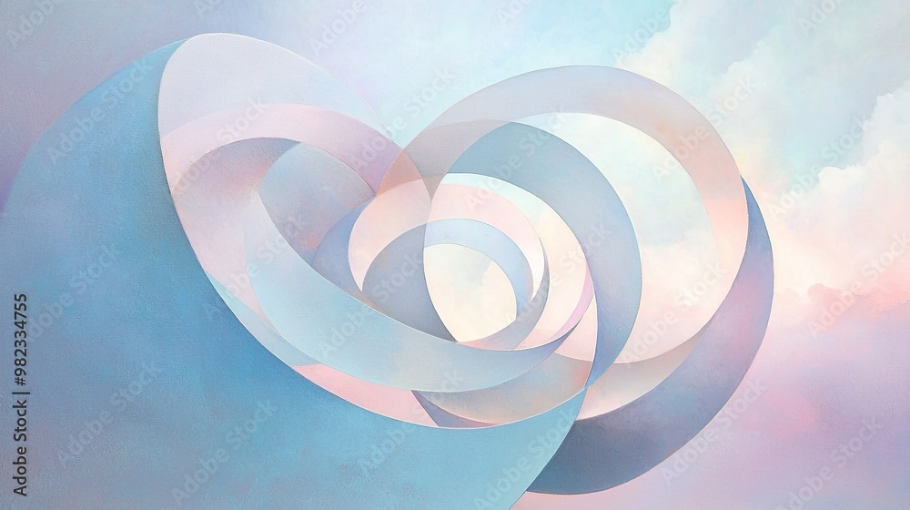 Abstract pastel colors and shapes design with a blurred background. Abstract pastel colors and shapes design with a blurred background.