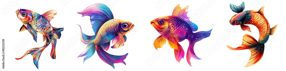 Vibrant and Colorful Tropical Fish Underwater Aquatic Scene Diverse marine life swimming in a lush underwater environment featuring a variety of exotic fish with stunning patterns scales Vibrant and Colorful Tropical Fish Underwater Aquatic Scene Diverse marine life swimming in a lush underwater environment featuring a variety of exotic fish with stunning patterns scales