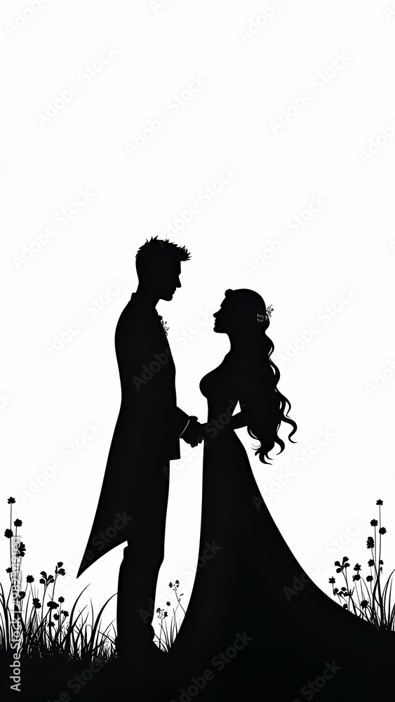 silhouette of a couple holding hands isolated on transparent background silhouette of a couple holding hands isolated on transparent background