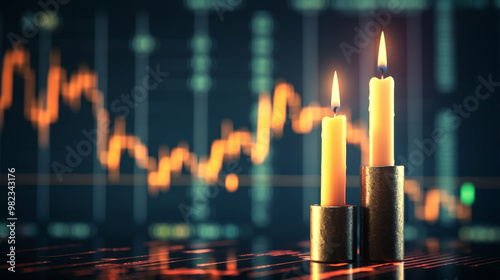 A candlestick chart serving as a visual tool for analyzing stock market trends and making informed investment decisions.