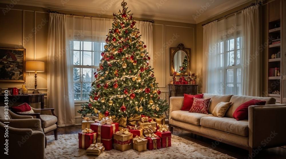 christmas tree in room