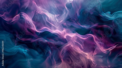 Abstract Colorful Smoke Illustration â€“ Ethereal and Surreal Atmospheric Background for Creative Projects