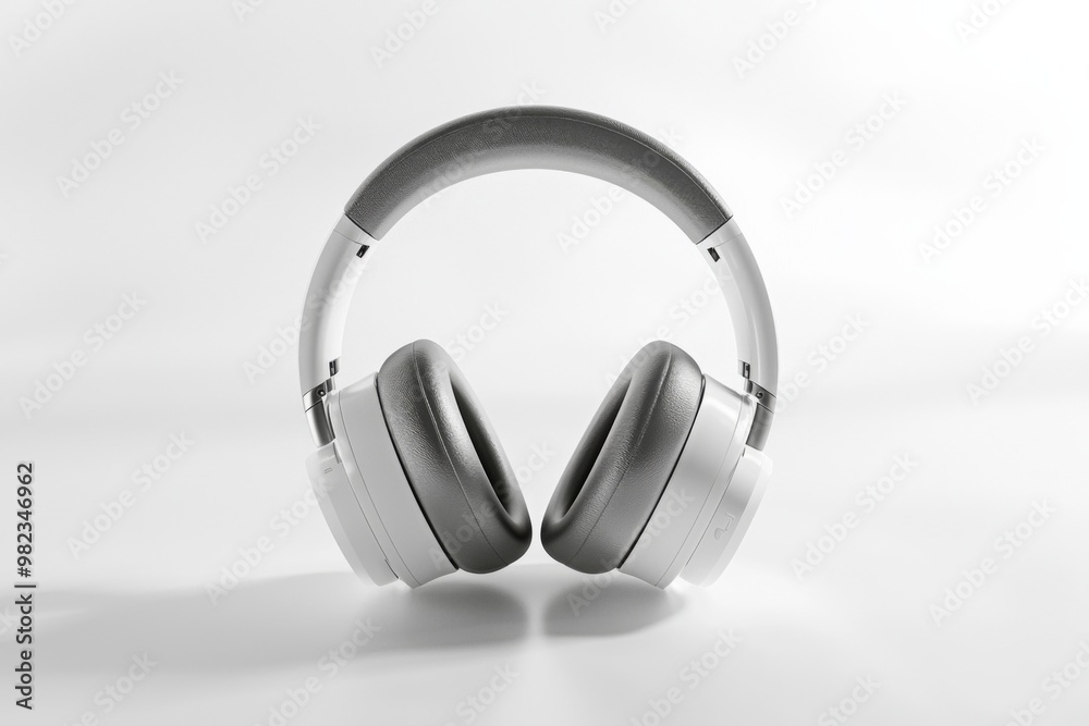 Modern Wireless Headphone Mockup Isolated created with Generative AI Modern Wireless Headphone Mockup Isolated created with Generative AI