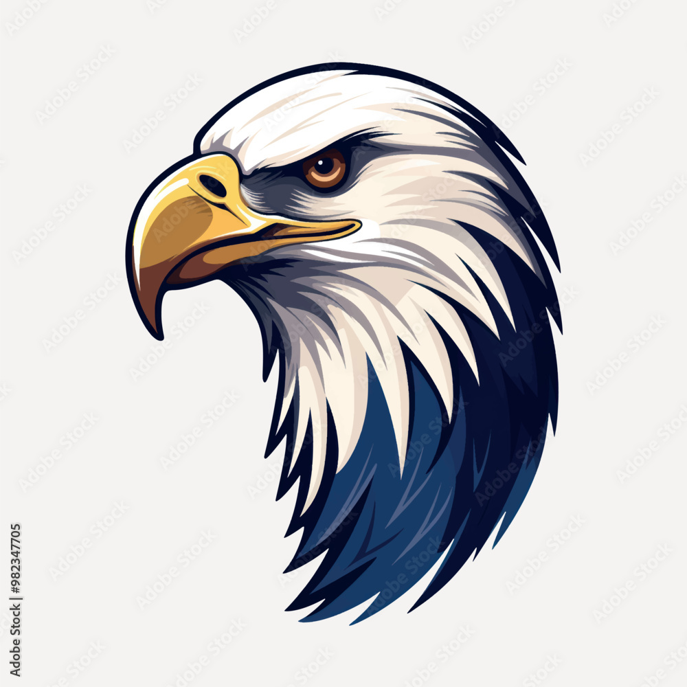Majestic eagle head illustration Majestic eagle head illustration
