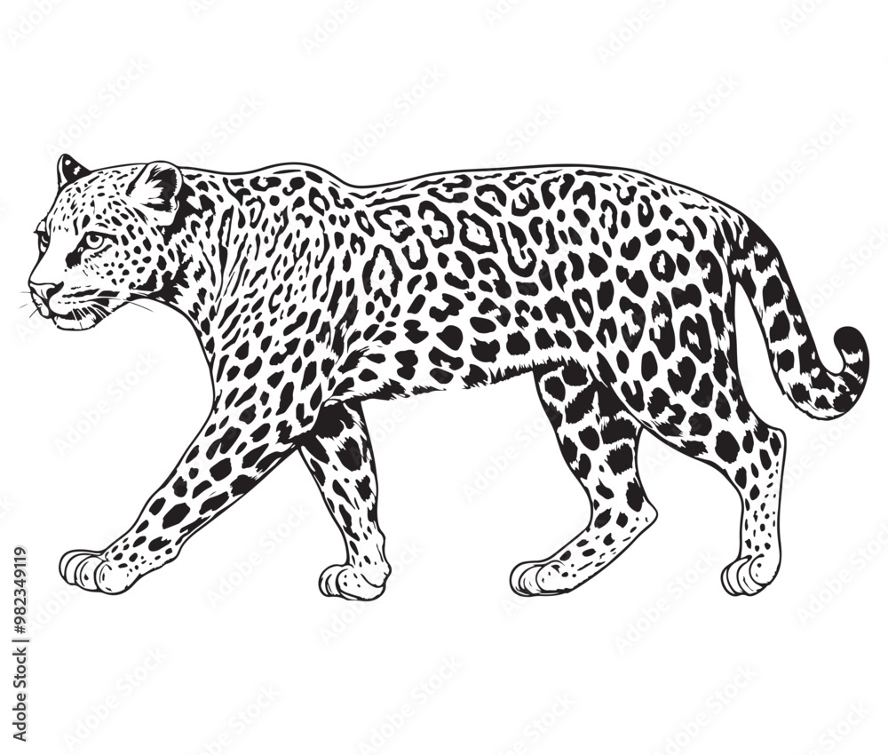 Silhouette of a leopard vector Silhouette of a leopard vector