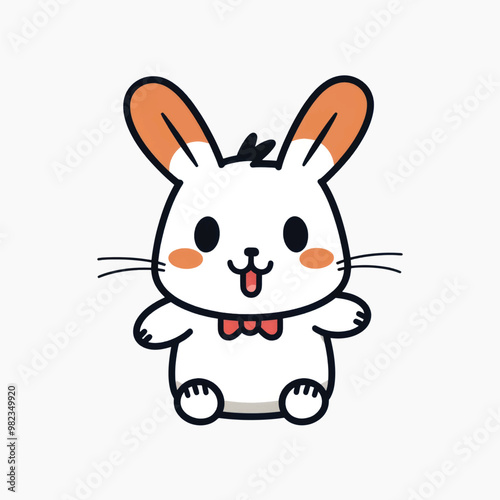Cute cartoon bunny illustration