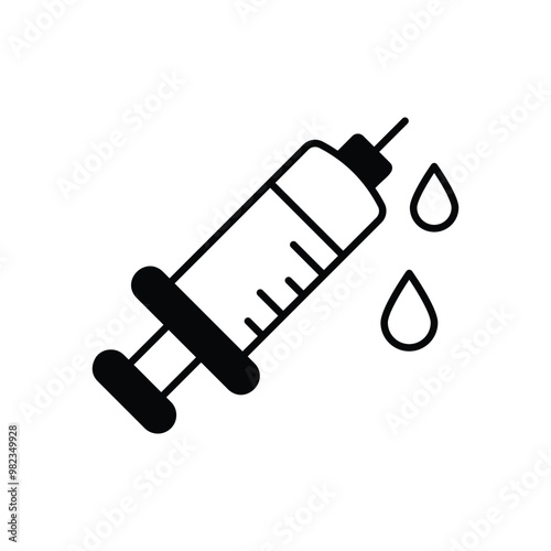 Syringe vector icon stock illustration