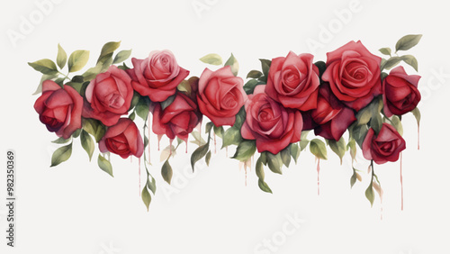 Vibrant red roses arrangement