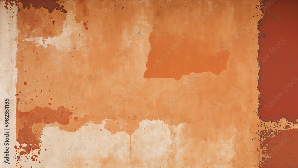 rust wall with a red and white paint rust wall with a red and white paint