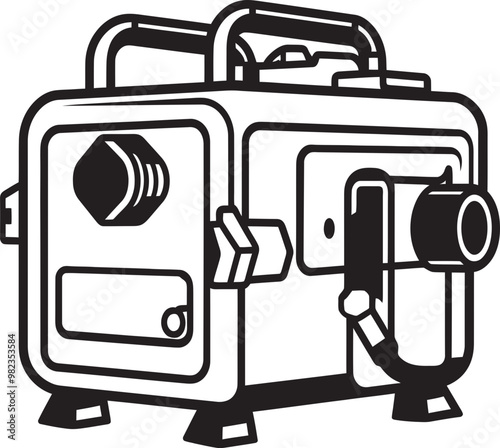 Professional Welding Machine Vector Illustration with Comprehensive Technical Details