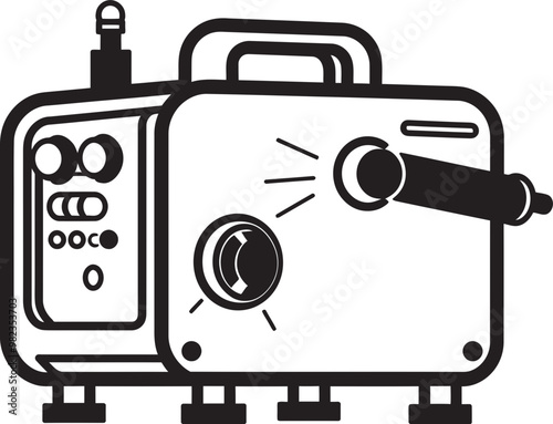 Comprehensive Vector Illustration of a State of  Art Welding Machine in Operation