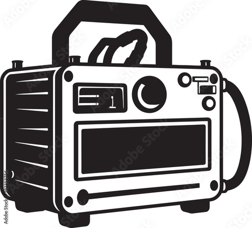 High Detail Vector Illustration of an Advanced Welding Machine with Full Technical Breakdown