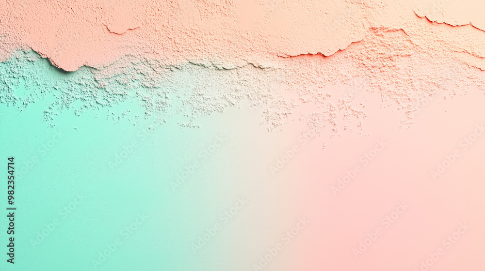 Fototapeta premium Gradient Rough Texture With Peach And Mint Tones Creative Abstract Design