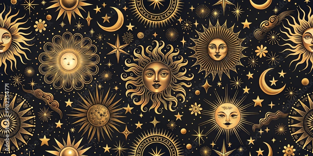 Golden Celestial Pattern Golden Celestial Pattern