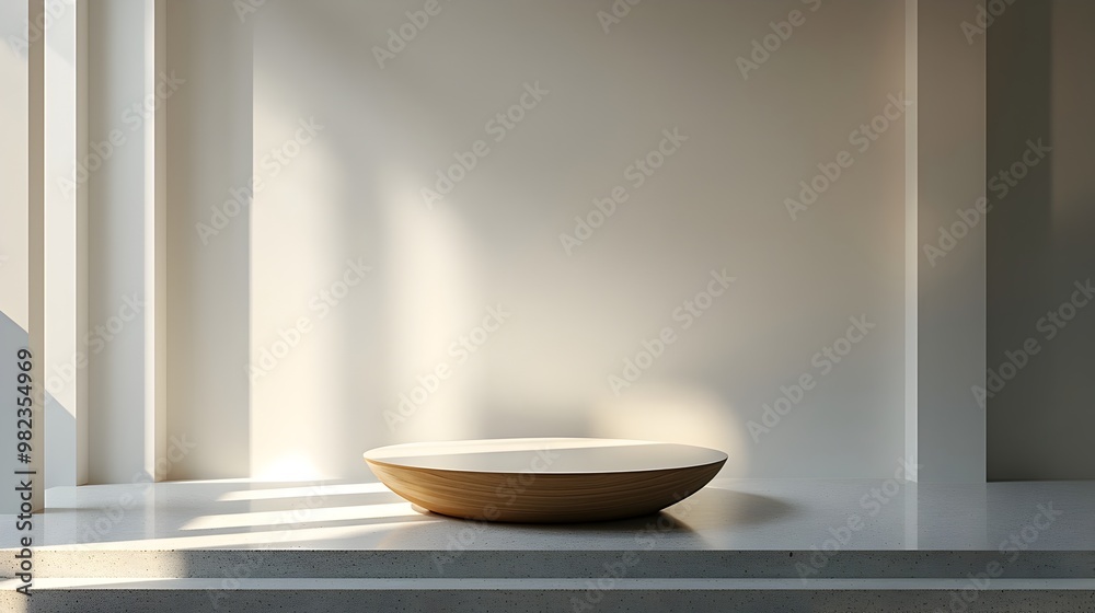 Podium in Minimalist Contemporary Gallery with Dramatic Lighting Podium in Minimalist Contemporary Gallery with Dramatic Lighting