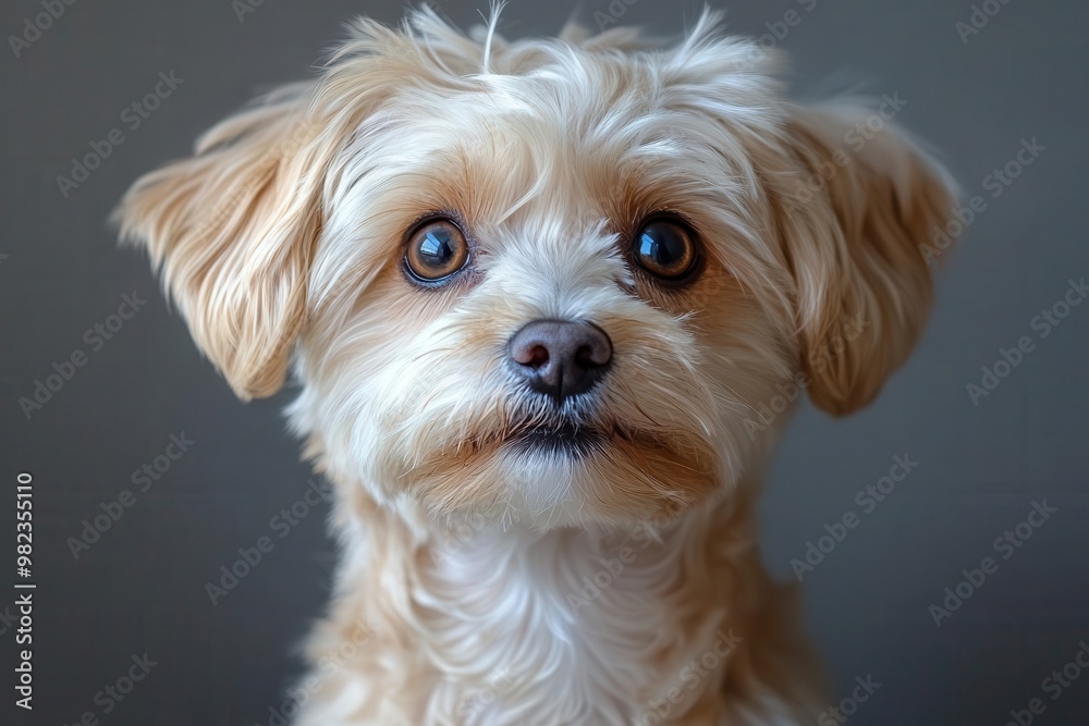 adorable puppy with expressive eyes against a clean studio background soft lighting highlighting its fluffy fur and playful expression adorable puppy with expressive eyes against a clean studio background soft lighting highlighting its fluffy fur and playful expression