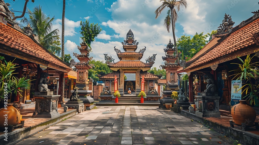 Historical ancient market the birthplace of national hero with beautiful celebration Historical ancient market the birthplace of national hero with beautiful celebration