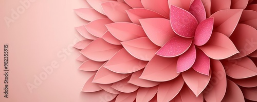 Abstract pink glitter explosion over a floral-inspired background