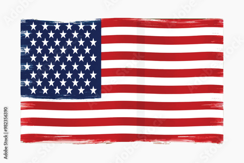 Patriotic American flag illustration