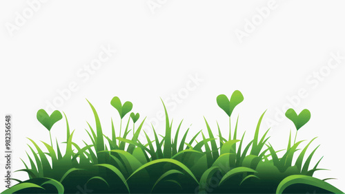 Lush green grass illustration