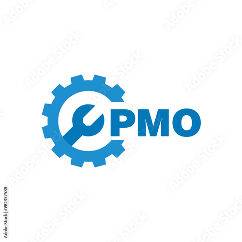 PMO letter logo design on white background. PMO logo. PMO creative initials letter Monogram logo icon concept. PMO letter design