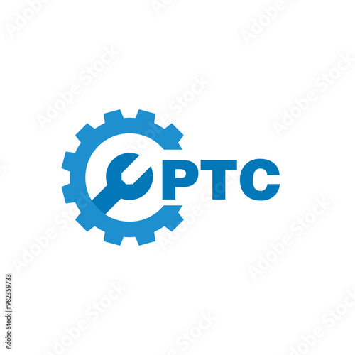 PTC letter logo design on white background. PTC logo. PTC creative initials letter Monogram logo icon concept. PTC letter design