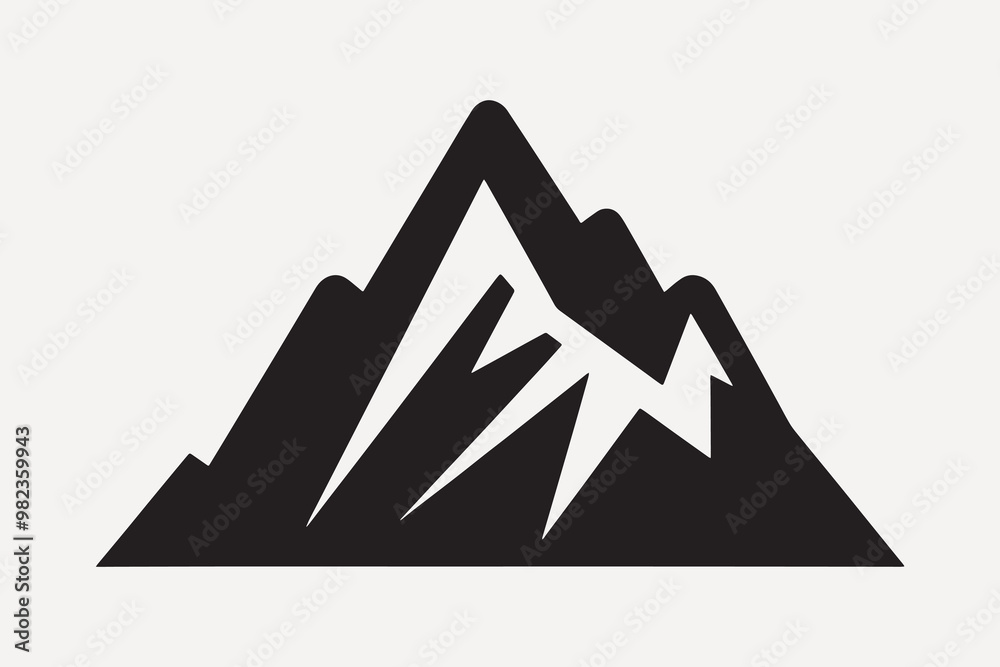 Minimalist mountain silhouette vector design Minimalist mountain silhouette vector design