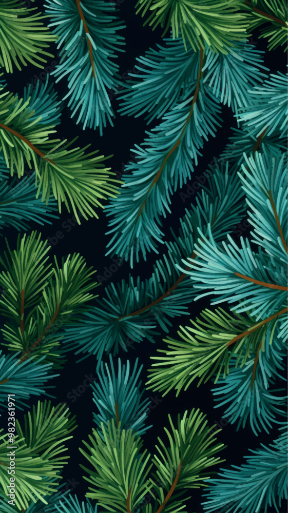 Lush evergreen pine tree branches Lush evergreen pine tree branches