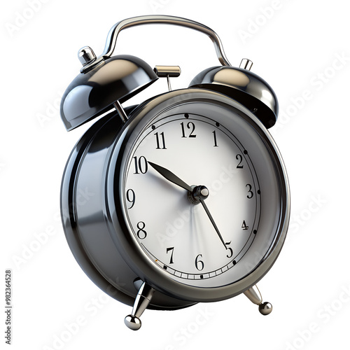 3d black alarm clock