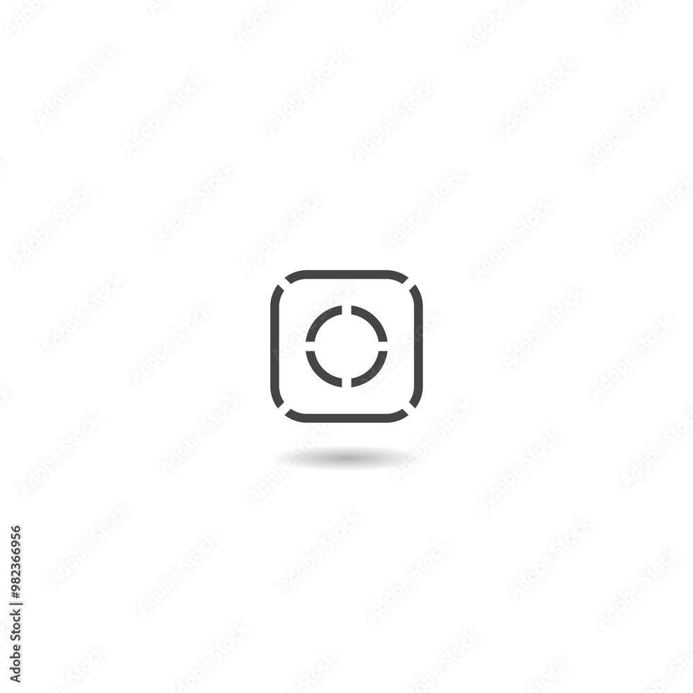 Photo camera logo with shadow Photo camera logo with shadow
