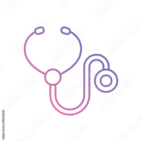 Stethoscope vector icon stock illustration