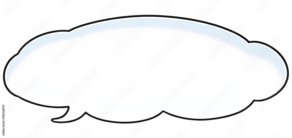 Fototapeta premium Cloudy Speech Bubble on a transparent background