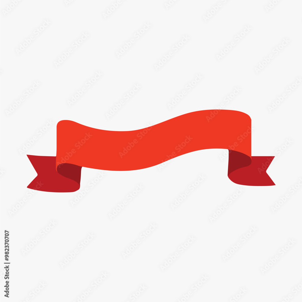 Red ribbon banner illustration Red ribbon banner illustration