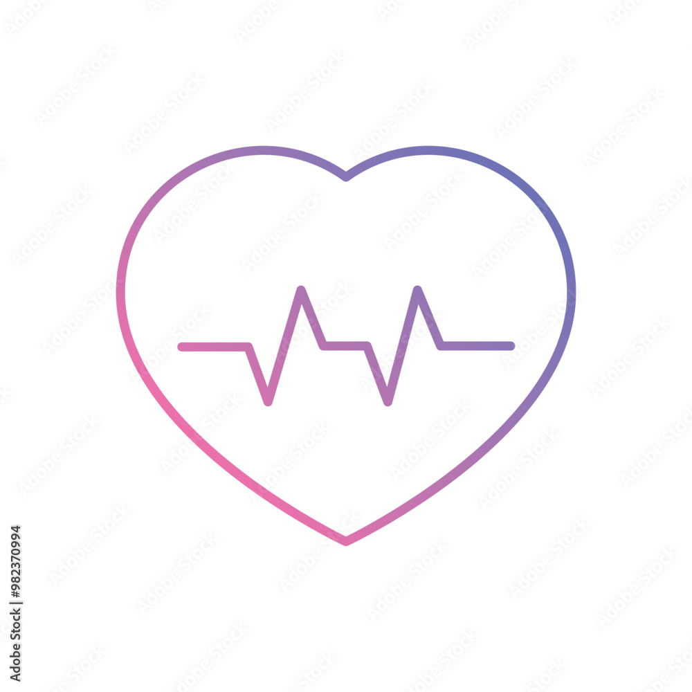 Heartbeat vector icon stock illustration Heartbeat vector icon stock illustration