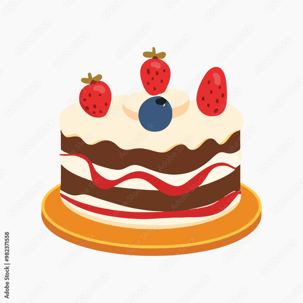 chocolate cake illustration vector chocolate cake illustration vector