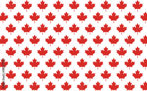 Maple leaf icon background repeated pattern marking Canada Day on July 1st