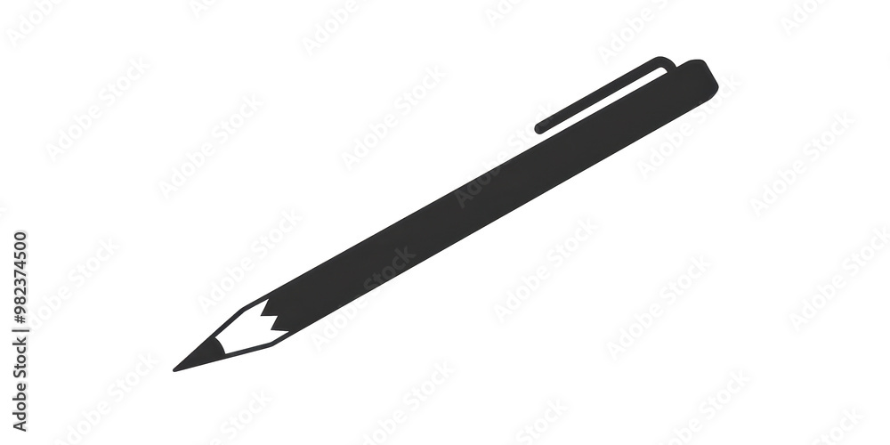 A pencil is shown in a black and white image A pencil is shown in a black and white image
