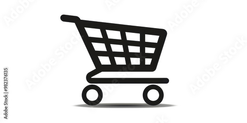 A shopping cart with wheels