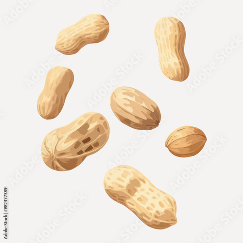 Illustration of scattered peanuts