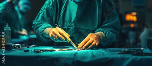 Surgeon Performing Surgery in an Operating Room photo