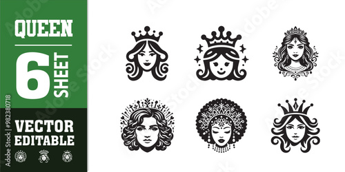 queen crown sheet icon vector illustration king crown